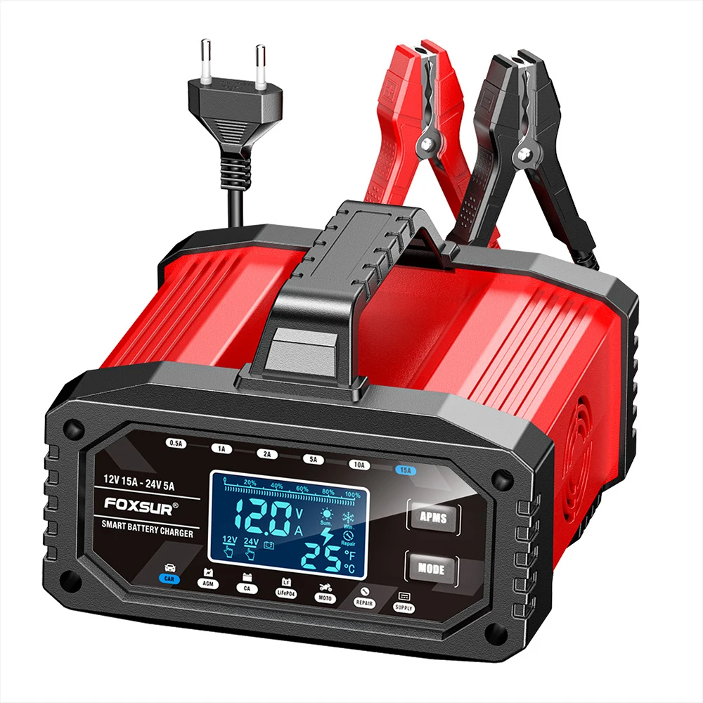 Auto-Smart-Batterieladegerät Handgerät 7-Stufen für AGM GEL SLA Blei-Säure LiFePO4 Wohnmobil LKW SUV Motorrad Batterieladegerät Zubehör Image