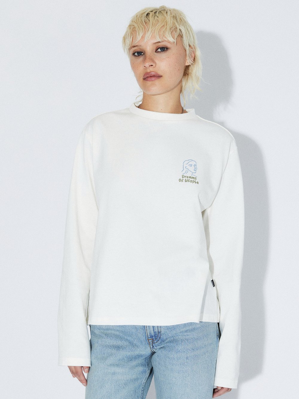 Dr. Denim Langarmshirt – Kath Damen weiß, L Image