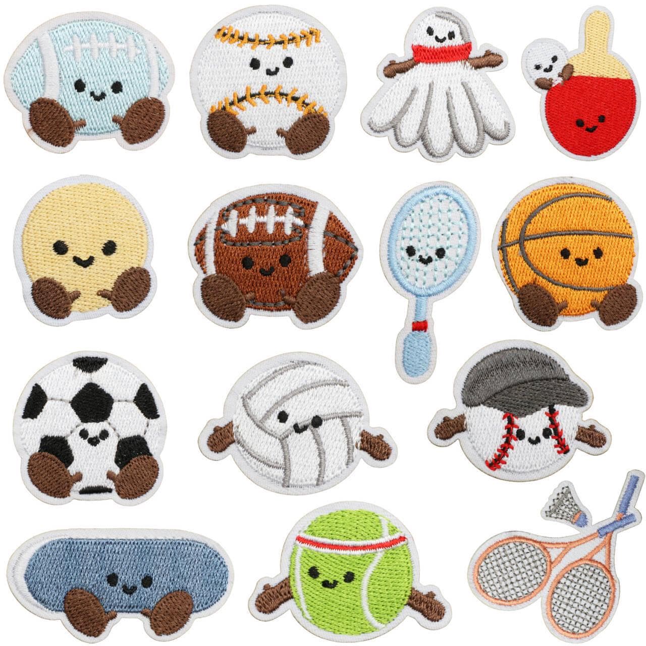 Toppa ricamata con mini pallone, toppa da calcio, toppe da baseball, toppa da basket, toppe sportive, toppa da stirare