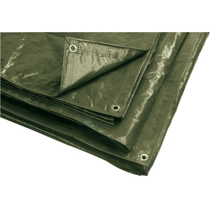 Telo Telone Verde Occhiellato Impermeabile In Polietilene 90 Gr/mq 3x3 Mt 3x3 Metri