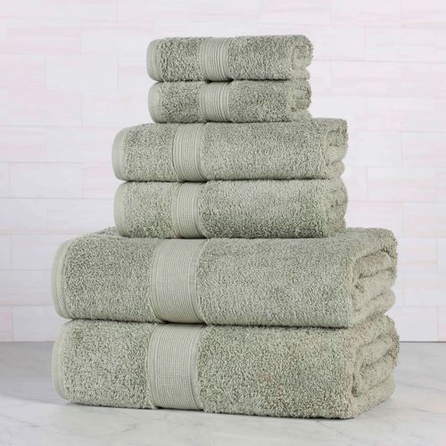 Oregon Organic Cotton Bath Towel Set Six Piece Set, Six Piece Set, Sage
