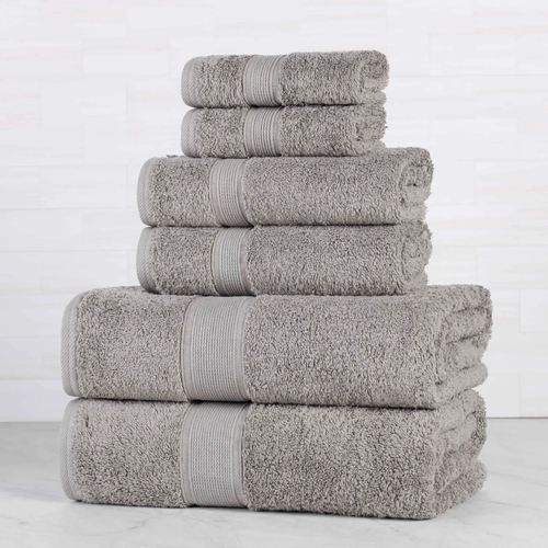 Oregon Organic Cotton Bath Towel Set Six Piece Set, Six Piece Set, Silver