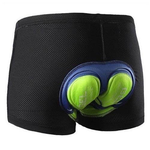 Herren Einfarbig Fahrradunterwäsche-Shorts Fahrrad Unterwäsche Gepolsterte Fahrradhose Fahhrad Shorts Unterwäsche Shorts Formpassend Sport Schnelltrocknend Weich Leichtes Material Atmungsaktiv Schwarz Image