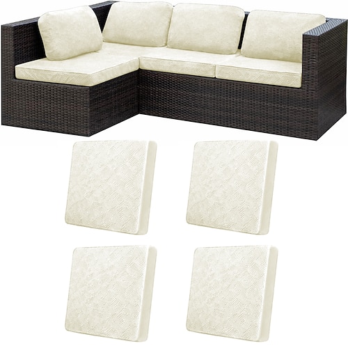 4er-Set Stretch-Terrassenkissenbezüge, Ersatzbezüge für Gartensofas, Gartensofas Sofabezüge, Kissenbezüge für Gartenmöbel, waschbare und wiederverwendbare Möbelschutzhüllen Image