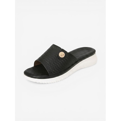 Bequeme Damen-Plateausandalen, gepolsterte Slipper mit weichem Fußbett für Zuhause, Reisen und den Alltag Image