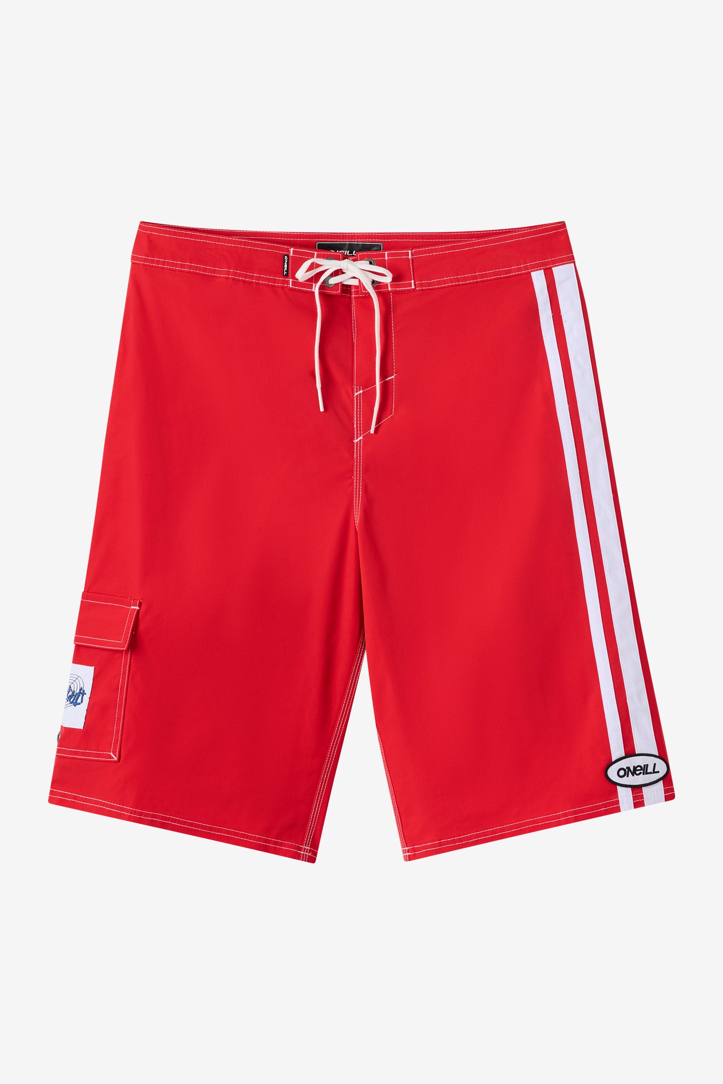 O'Neill Men's Sideswipe 22"" Board Shorts in Lava Red, Size 30, Polyester/Twill
