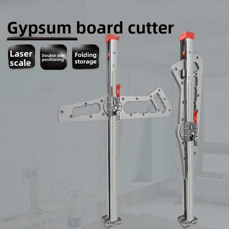 Outil de découpe de plaques de plâtre, outil de haute précision, outil de découpe à rouleaux pliable en alliage d'aluminium, outil de découpe sans poussière