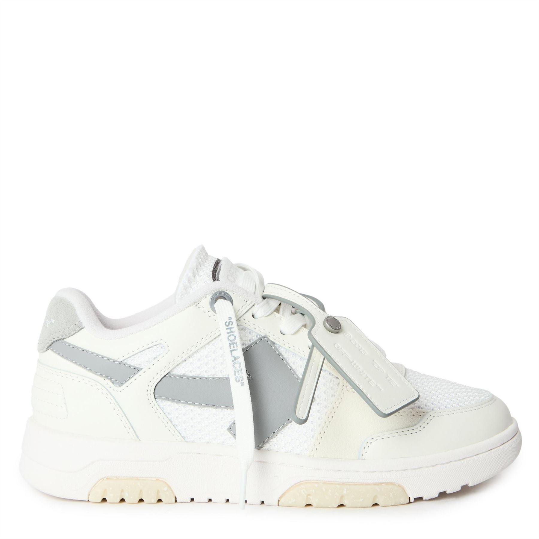 Off-white Womens Off White Ooo Slim Eco Conscious Sneakers in White/grey - Size UK 5 | Off-white Sale | Discount Designer Brands