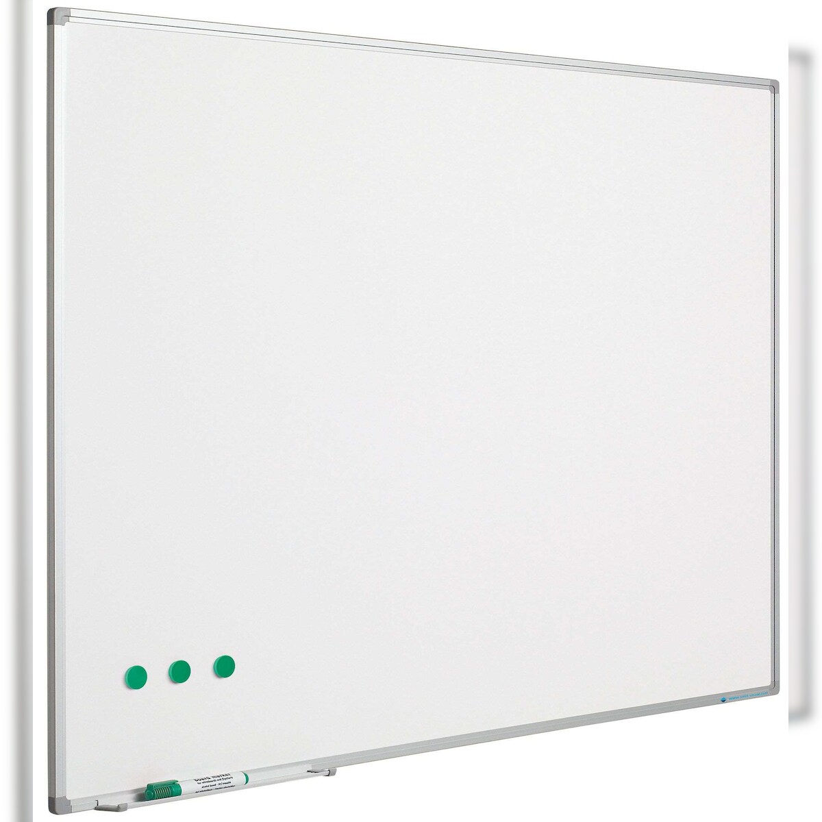PROREGAL Magnetisches Whiteboard Slim für intensive Nutzung, HxB 90x120cm, inkl. Befestigungsmaterial & Stiftablage, Emaillierter Stahl, Weiß Image