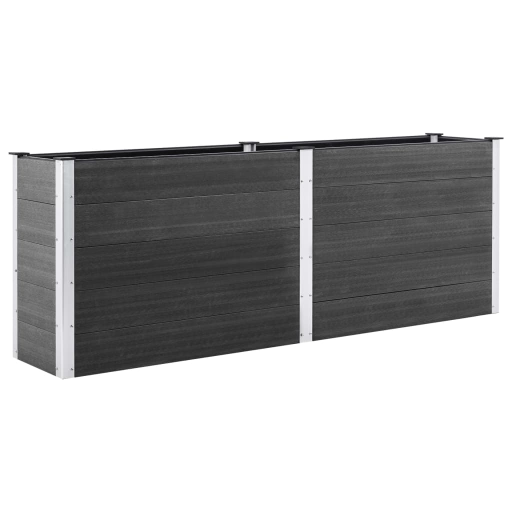 Helloshop26 - Hochbeet für Pflanzen und Blumen Garten 250 x 100 x 91 cm WPC grau 02_0001025 Image
