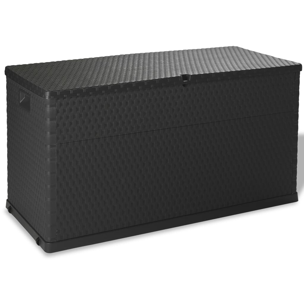 Helloshop26 - Gartenaufbewahrungsbox 120 x 56 x 63 cm PP-Rattan anthrazit 02_0013134 Image