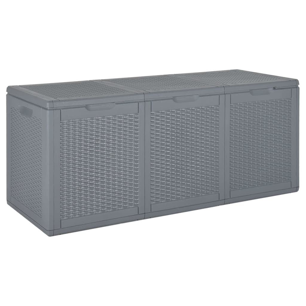 Helloshop26 - Gartenaufbewahrungsbox graues PP-Rattan 270 Liter 02_0013091 Image
