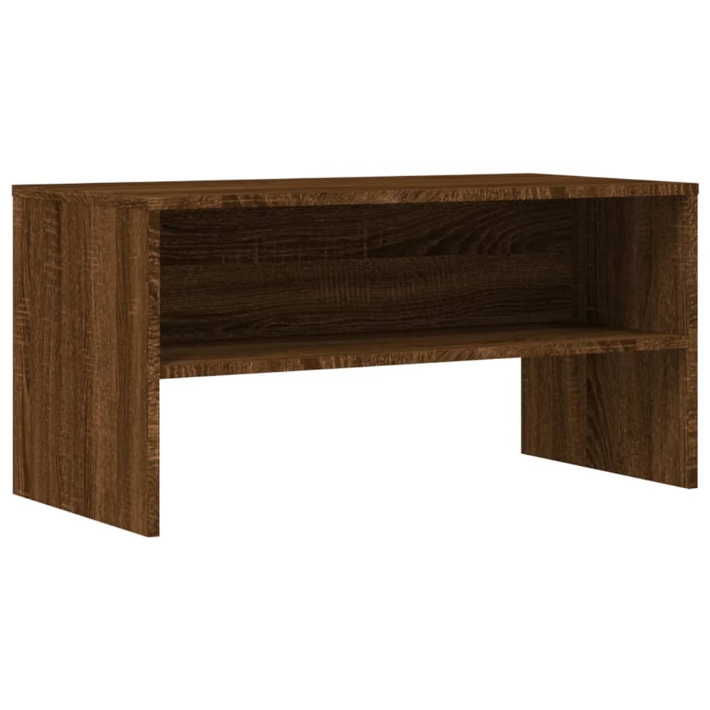 Helloshop26 - Multimedia-TV-Ständer TV-Regal TV-Schrank Esszimmer Wohnzimmer Schlafzimmer Eiche 80 x 40 x 40 cm braunes 02_0027241 Image