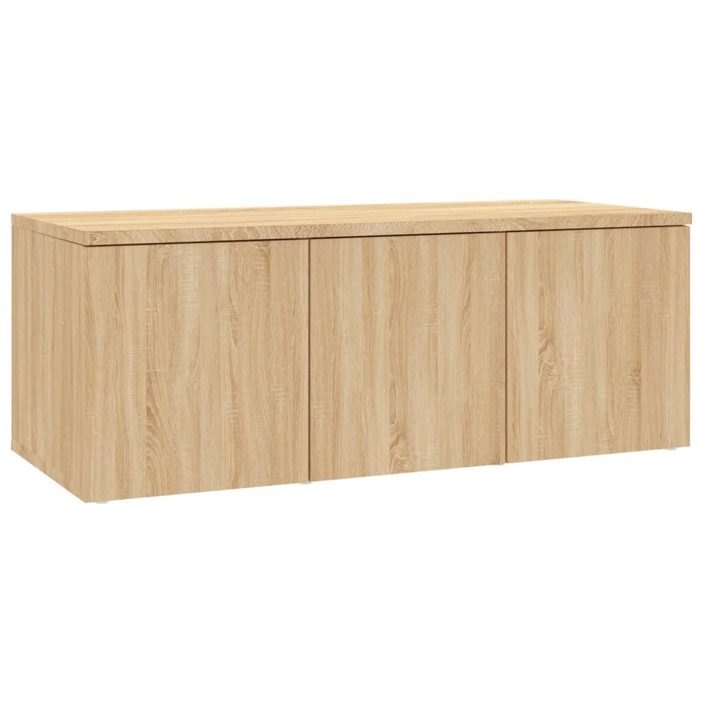 Helloshop26 - Multimedia-TV-Ständer TV-Regal TV-Sideboard Esszimmer Wohnzimmer Schlafzimmer Sonoma-Eiche 80 x 34 x 30 cm braunes 02_0027537 Image