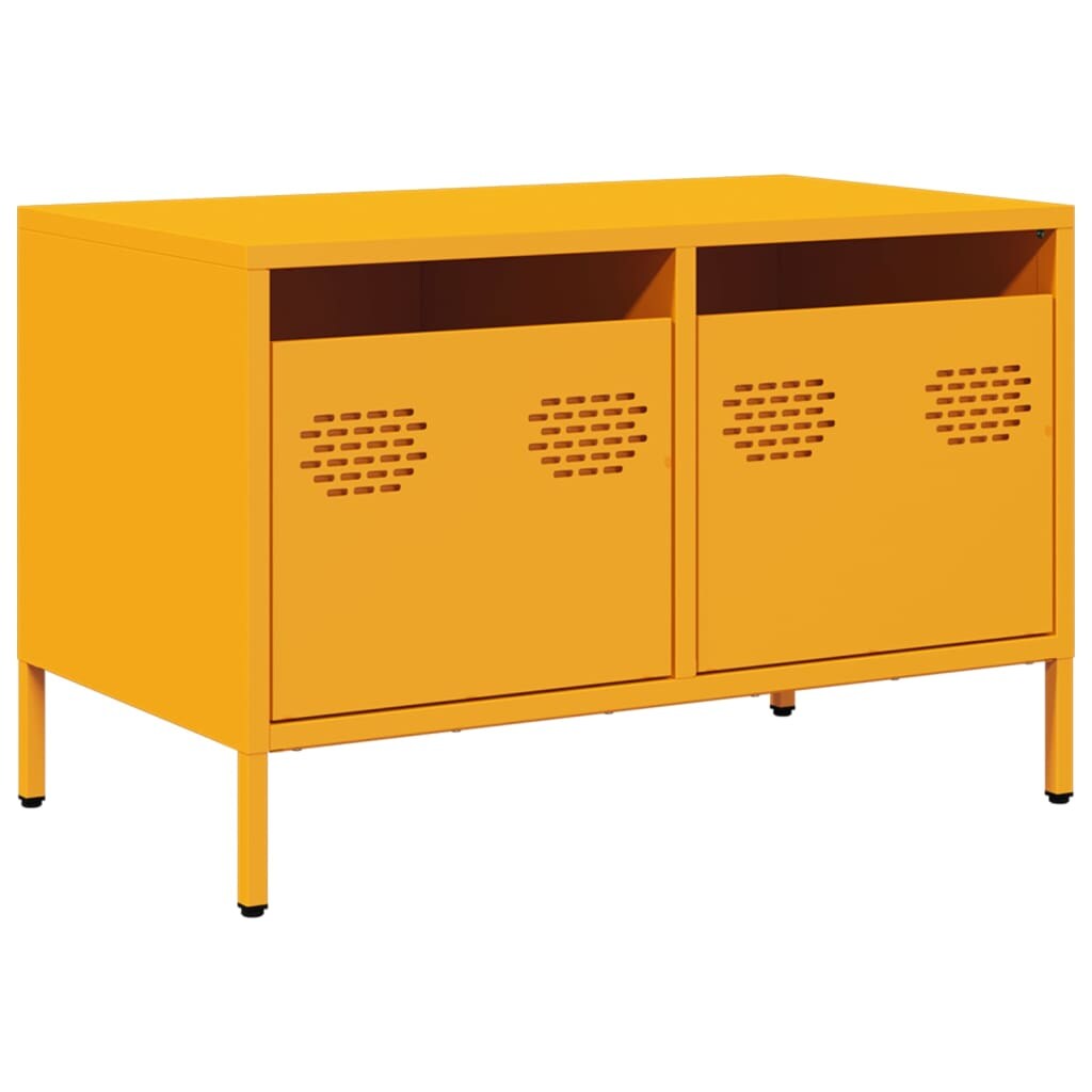Helloshop26 - Multimedia-TV-Ständer TV-Regal TV-Sideboard Esszimmer Wohnzimmer Schlafzimmer Senfgelb 68 x 39 x 43,5 cm 02_0027666 Image