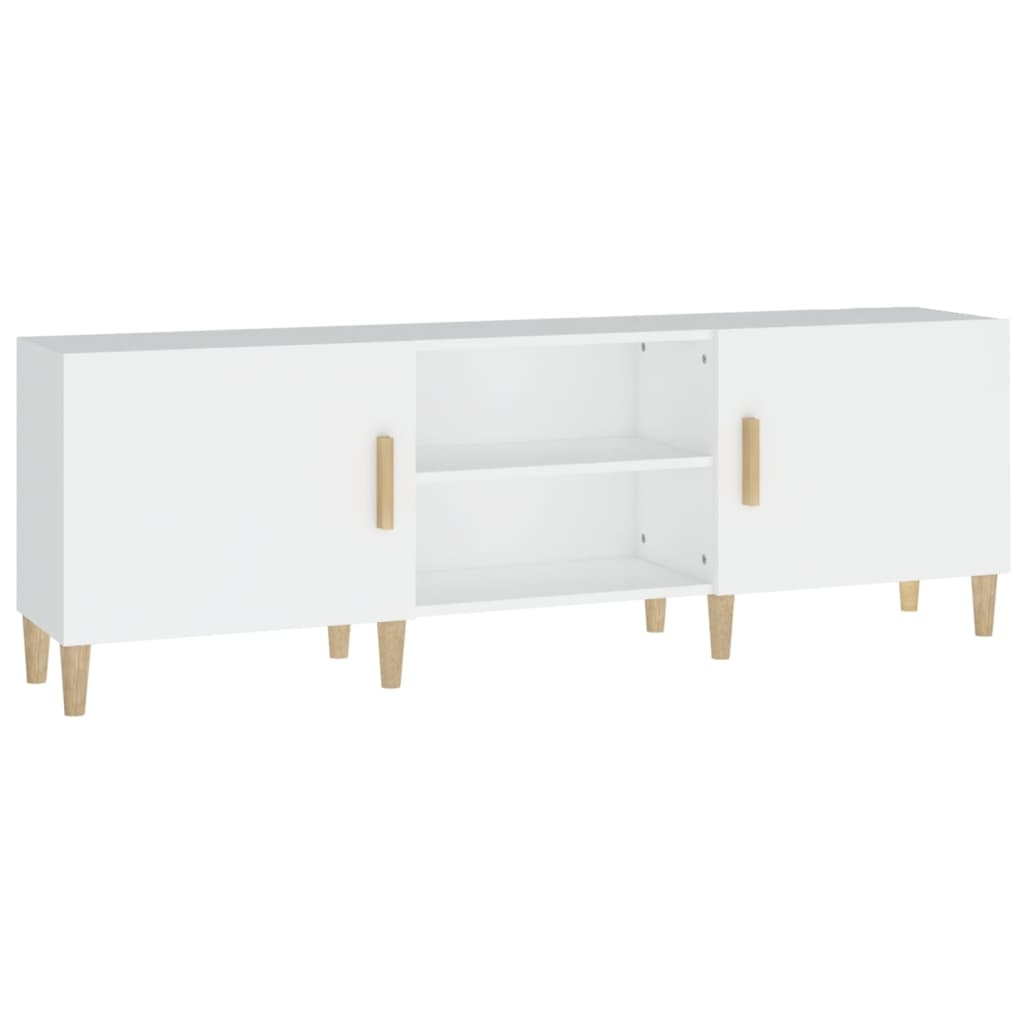 Helloshop26 - Multimedia-TV-Ständer TV-Regal TV-Sideboard Esszimmer Wohnzimmer Schlafzimmer 150 x 30 x 50 cm weißes Holzwerkstoff 02_0025987 Image