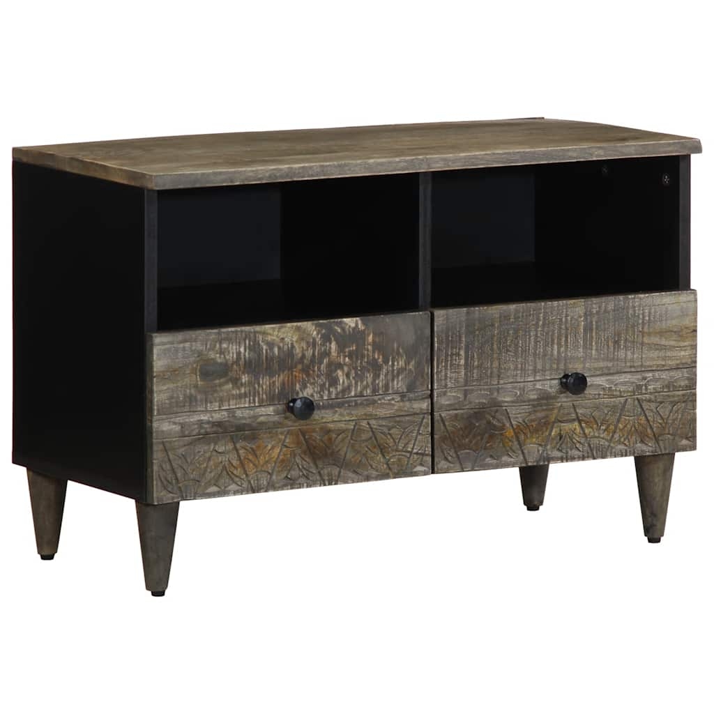 Helloshop26 - Modernes TV-Möbel 70 x 33 x 46 cm viel Stauraum gemütliche Atmosphäre hellgraues Mangoholz 02_0057746 Image