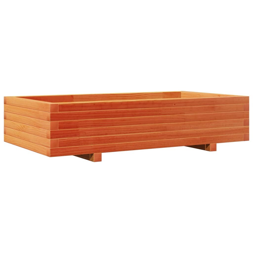 Helloshop26 - Hochbeet für Pflanzen Blumen Terrasse Garten gewachst 110 x 60 x 26,5 cm massives Kiefernholz braun 02_0038439 Image