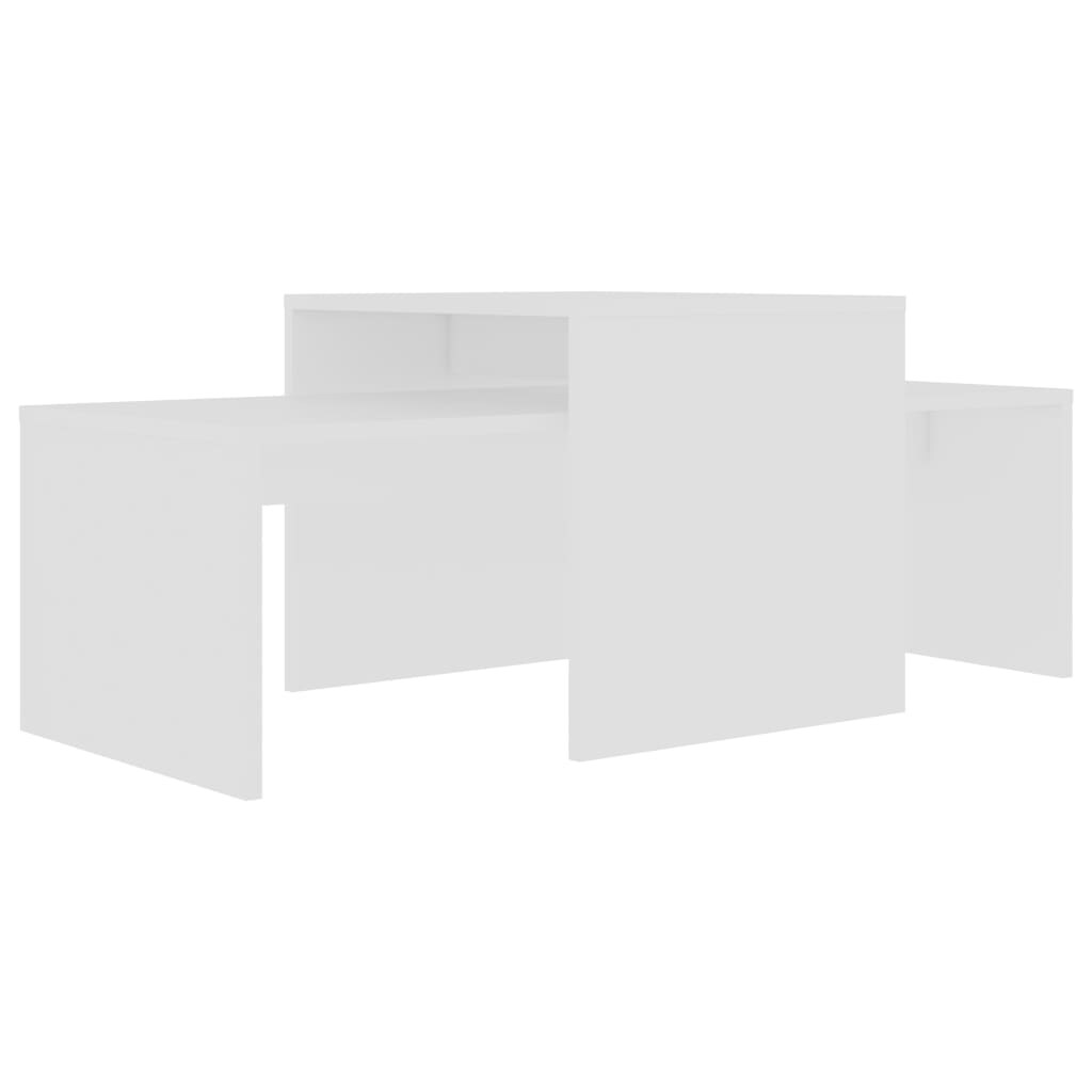 Helloshop26 - Couchtisch-Set 100 x 48 x 40 cm weißes Holzwerkstoff 02_0042124 Image