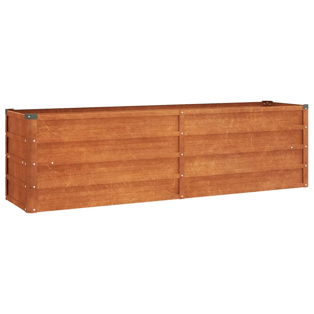Helloshop26 - Hochbeet für Pflanzen Blumen Terrasse Garten Rostoptik 160 x 40 x 45 cm brauner Cortenstahl 02_0039862 Image