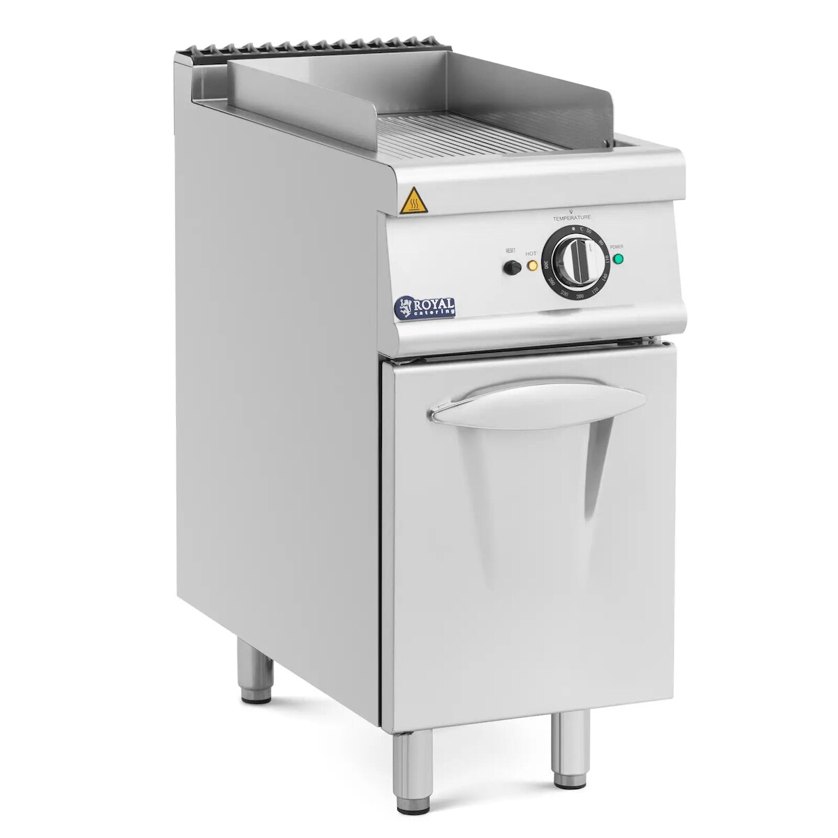 Helloshop26 - Elektrische Grillplatte 5,4 kW gerillt mit Unterschrank 40 x 70 cm Serie Pro 730 Edelstahl verchromt silbermetallic 14_0009538 Image