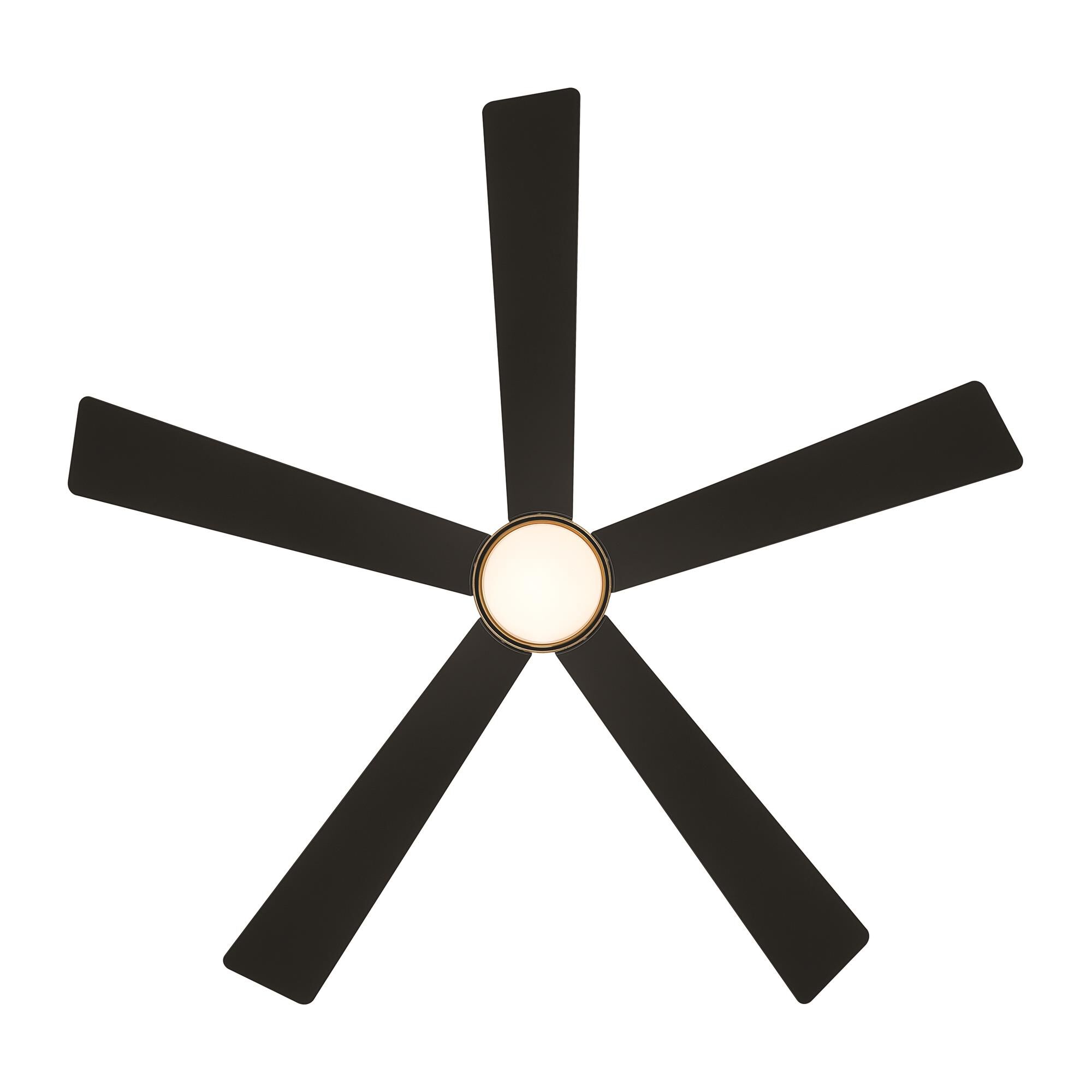 Minka Aire Oovin 54 Inch Ceiling Fan with Light Kit - F766L-HBR/CL