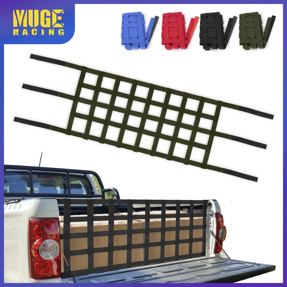 MUGE-Mesh Cargo Net Auto Dach Net Hängematte Schwanz Box Net Für Jeep Wrangler YJ TJ JK JKU JL JLU und Gladiator JT 1987-2020 BAG111 Image