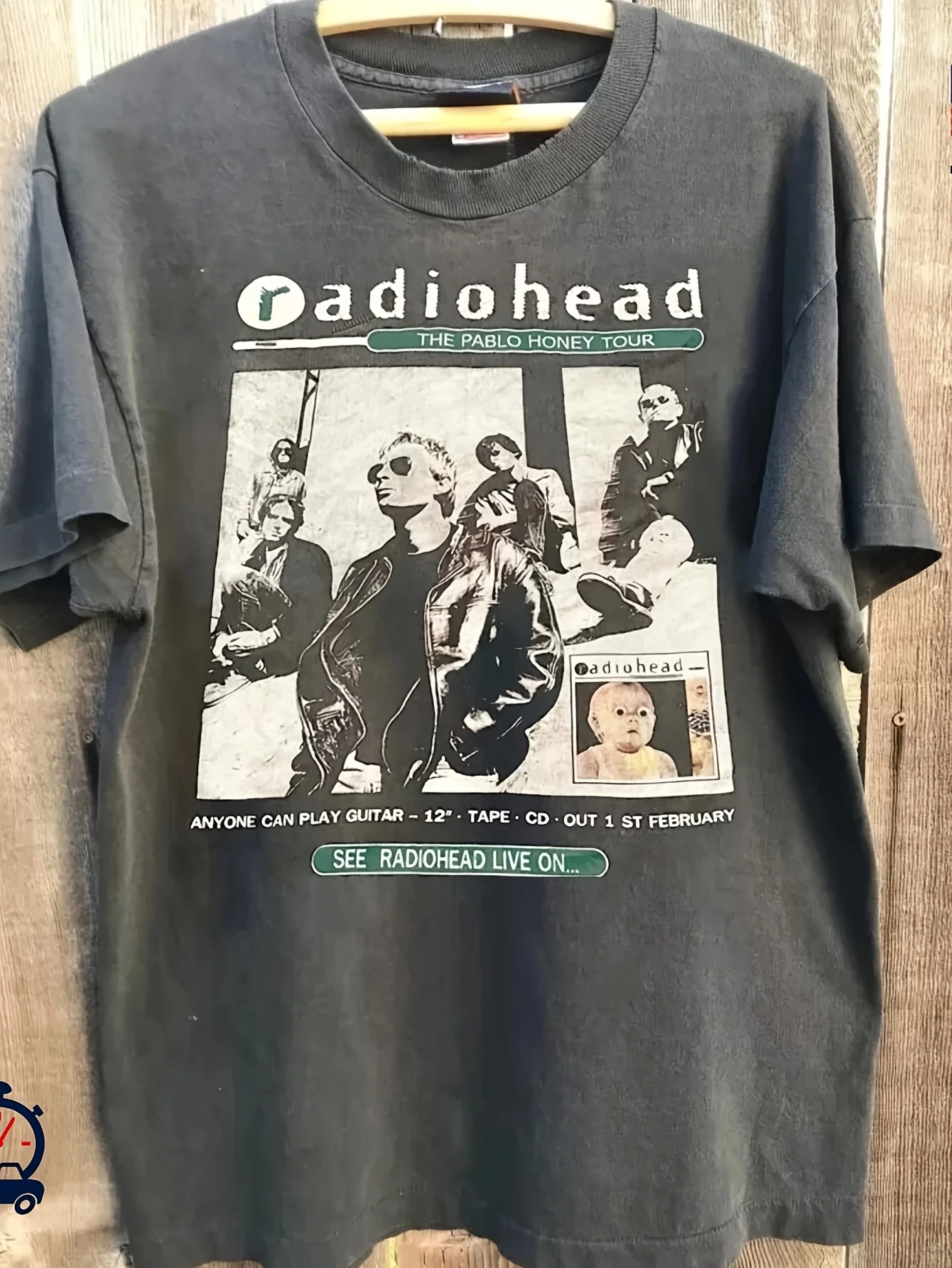 2026 Modern Fit R-Radiohead Band Anthrazit Unisex T-Shirt – Sommerliches, locker sitzendes und atmungsaktives T-Shirt für Herren und Damen Image
