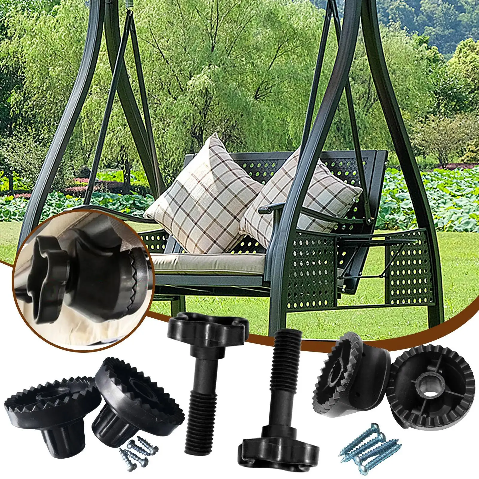 Pavillon-Schaukel-Baldachinrahmen-Teile-Set, Outdoor-Schaukel-Hängesessel-Baldachinrahmen-Baugruppe, Verschleißfeste Baldachinbeschläge