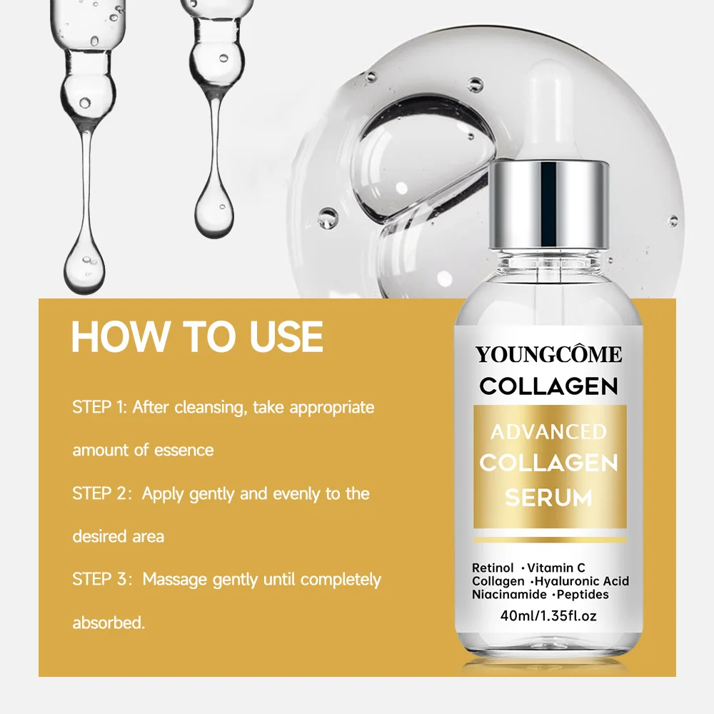 Kollagen Gesicht Serum Anti Falten Bleaching Hyaluronsäure Serum Lifting Straffende Anti Aging Gesichts Hautpflege Schönheit Kosmetik