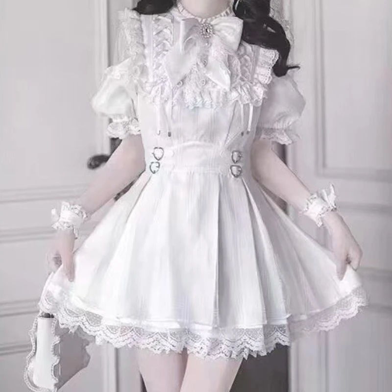 Y2k Subkultur Elegante Slim Fit Frauen Bogen Mini Kleid Vintage Bodycon Casual Neue Gothic Zwei Stück Set 2025, Mode Sommer Neue Image