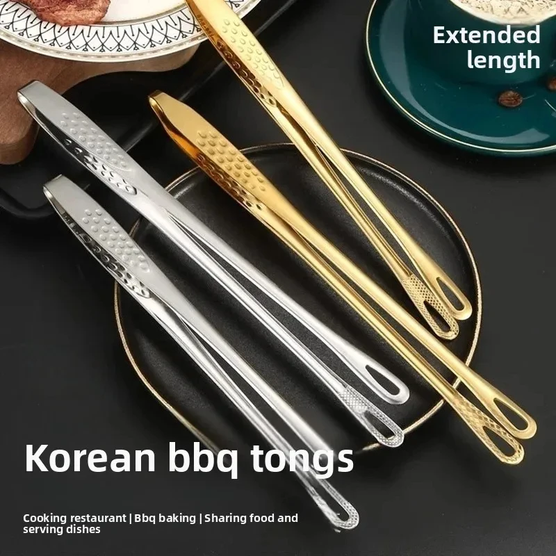 Edelstahl Küchenzange BBQ Grill Fleischzange Barbecue Kochzubehör Essenzielle Lebensmittel-Pinzette Küchenutensilien Image