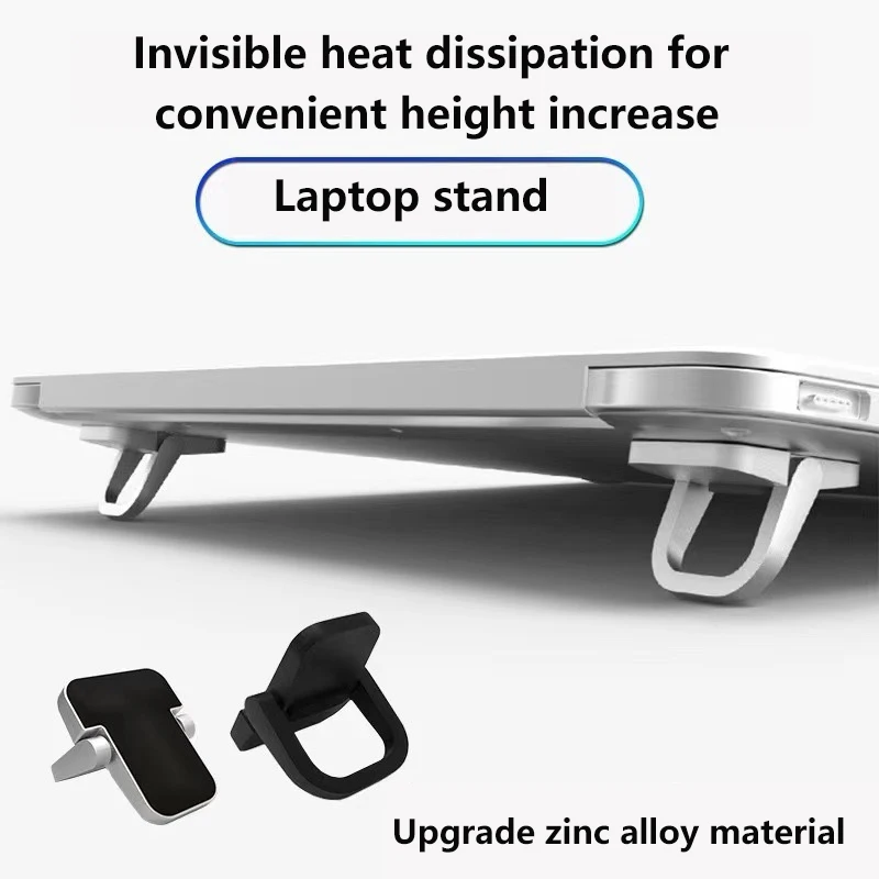 2 Stück Laptop-Ständer, tragbarer Mini-Halter, faltbar, unsichtbar, Laptop-Riser-Halterung für MacBook, Notebook-Ständer, Kühlhalterung. Image