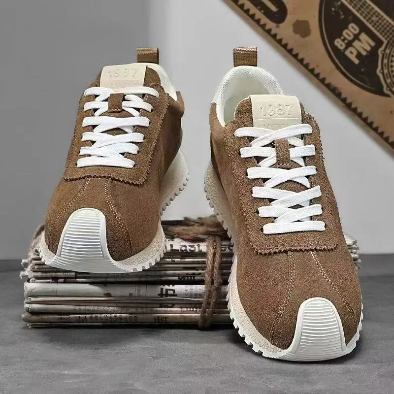 Turnschuhe Casual Herren Designer Retro Laufschuhe Mode Mikrofaser Leder Höhe Erhöhte Plattform Turnschuhe Schuhe Board Schuh
