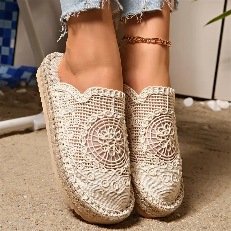 2025, frauen Schuhe Neue Mode Braid Mesh Atmungsaktive Leichte Flache Mit Flachem Boden Casual Schuhe für Frauen Zapatos De Mujer Slipper
