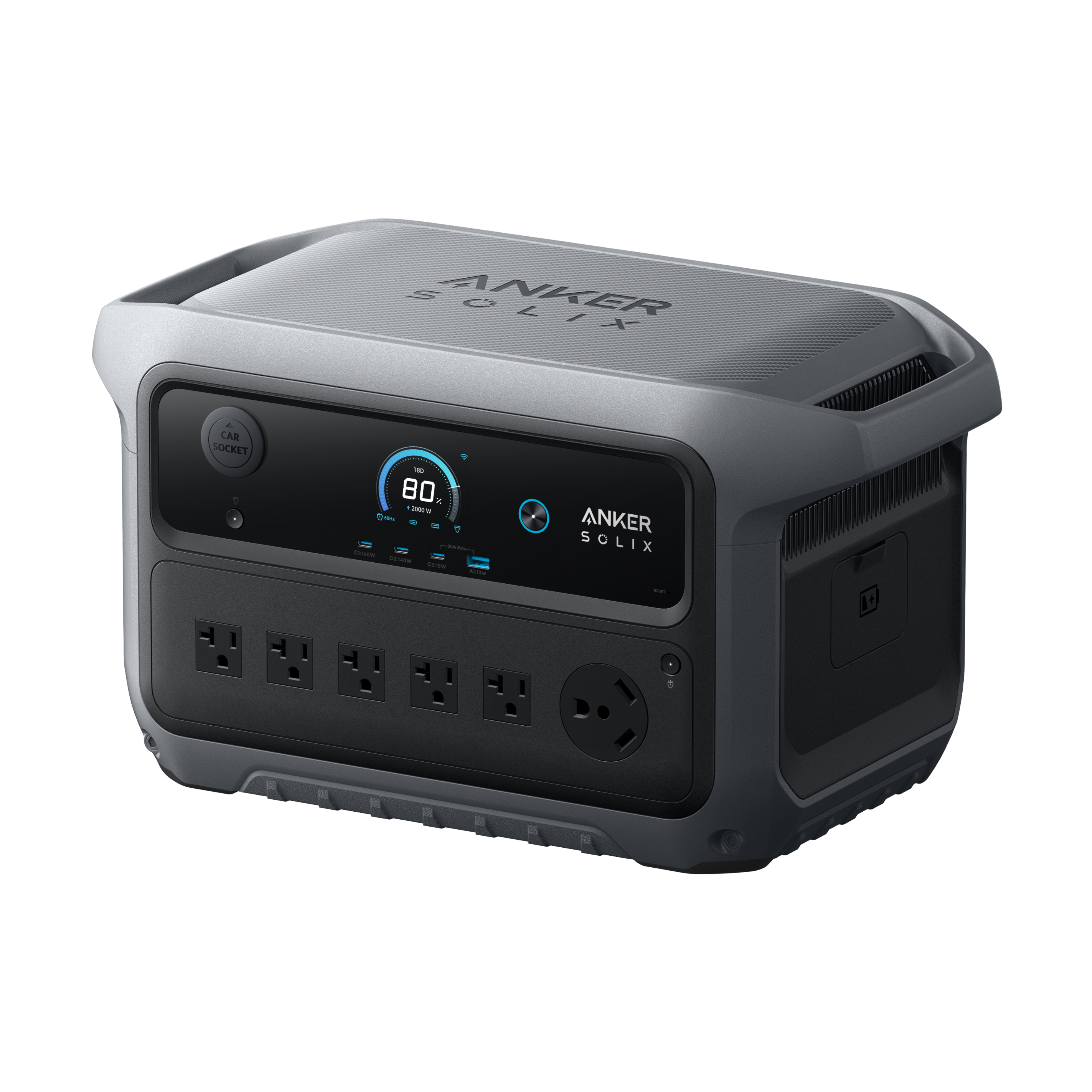 Anker SOLIX C2000 Gen 2 Portable Power Station - 2,048Wh | 2,400W
