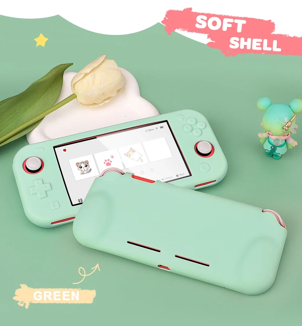 NEUE Weiche Silikon-Schutzhülle für Switch Lite Bunte All-Inclusive-Hochwertige Abdeckung für NS Switch Lite Spielkonsole Image