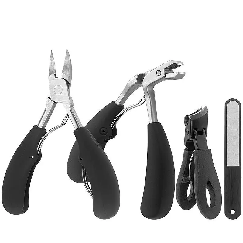 Professionelle konkave Nagelknipser aus Edelstahl für dicke Nägel und eingewachsene Zehennägel, scharf gebogen für einfaches Trimmen. Image