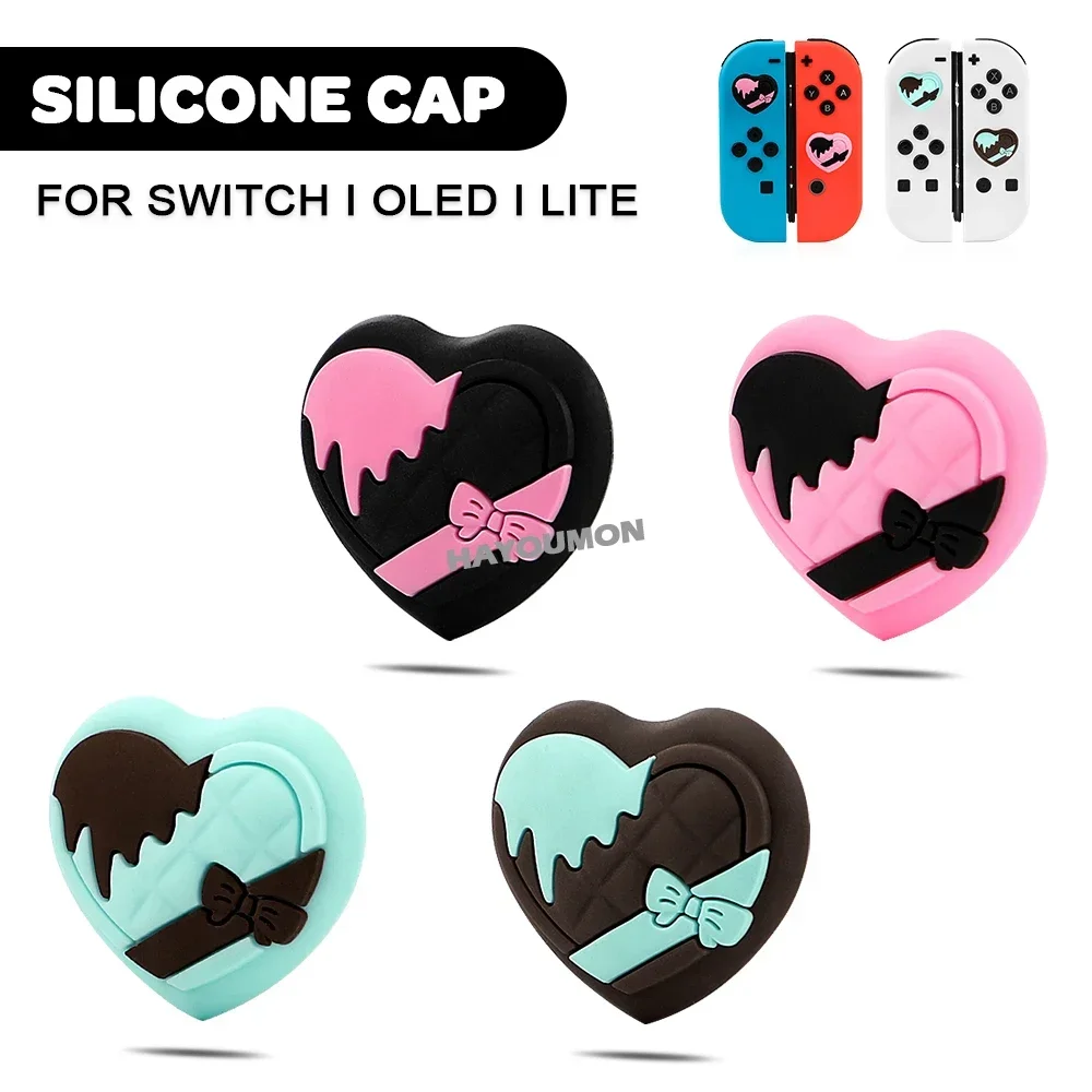 4 Stück/Set Niedliche Weiche Silikon-Joystick-Kappen Daumengriffabdeckungen für Switch 2 Controller Schutz Videospiel-Zubehör für Switch