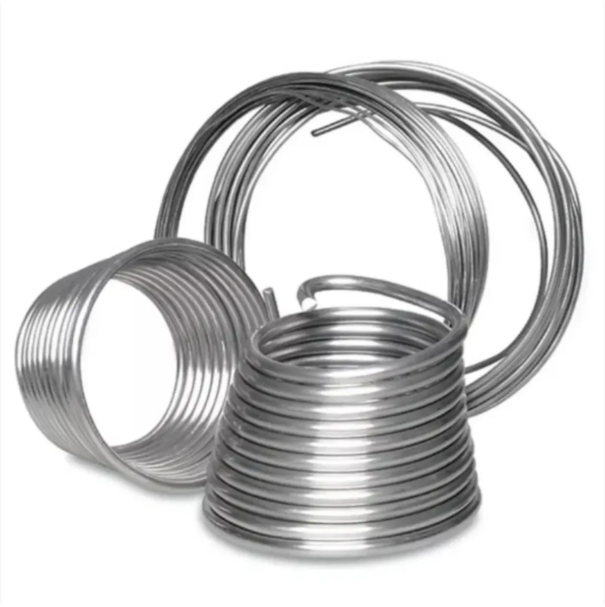 Tubo a spirale in acciaio inossidabile 304 da 1 metro, tubo capillare avvolgibile in acciaio inossidabile, diametro esterno 2-16 mm, spessore parete 0,5/1/1,5 mm