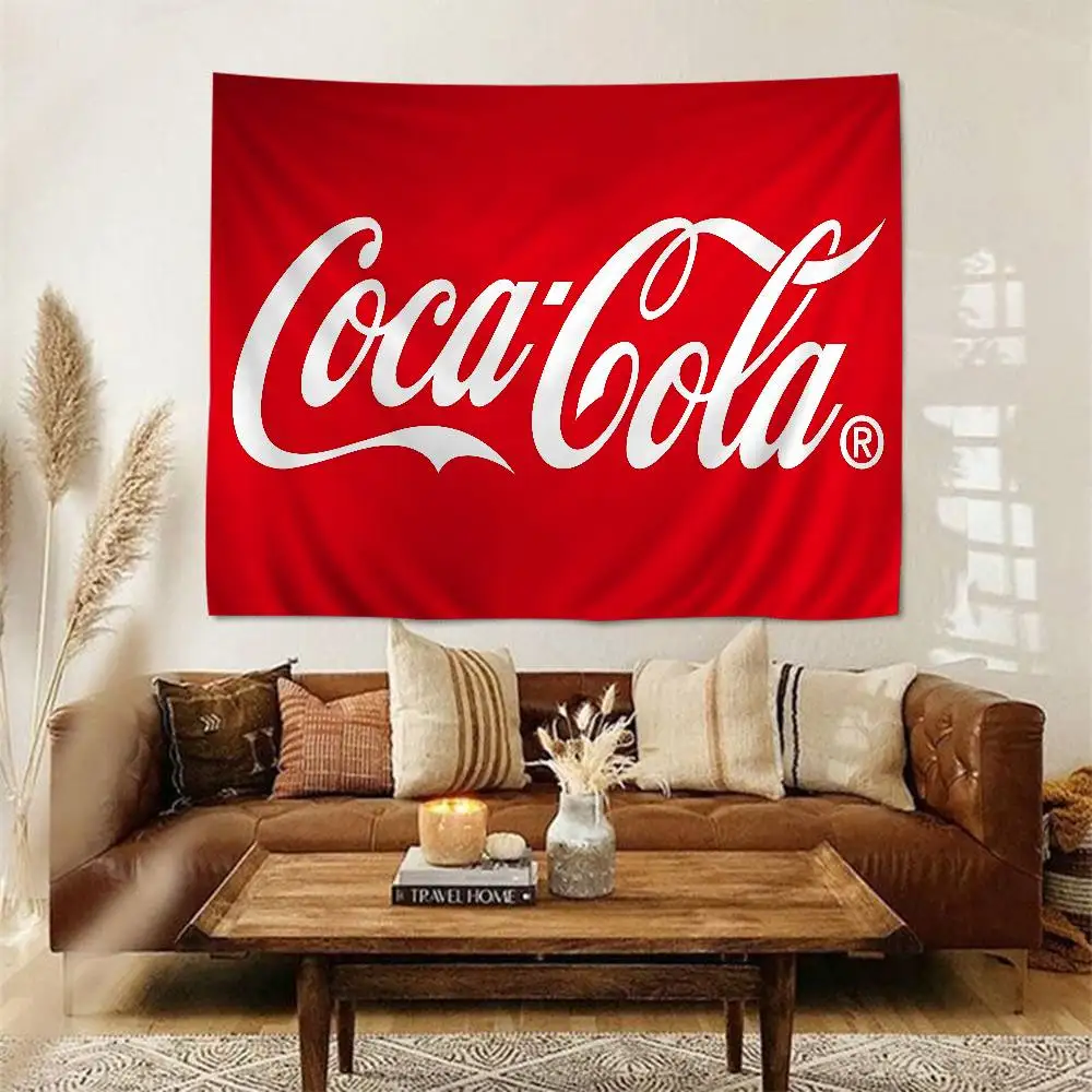 C-Coca Cola Bunter Wandteppich Bohemian Wandbehang Mandala Wanddekoration