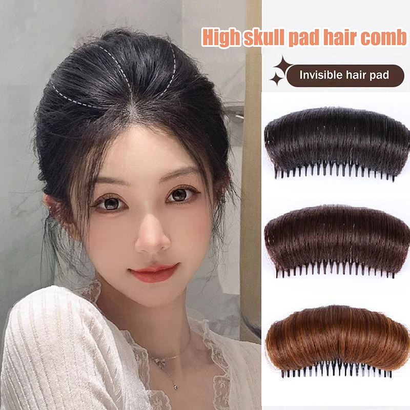 Perückenpolster: Stabile Haarwurzeln, Volumenfaser-Einsatzkamm, Unsichtbares, flauschiges Haarpolster für Damen, Haarstyling-Tool zur Erhöhung des Haarvolumens Image
