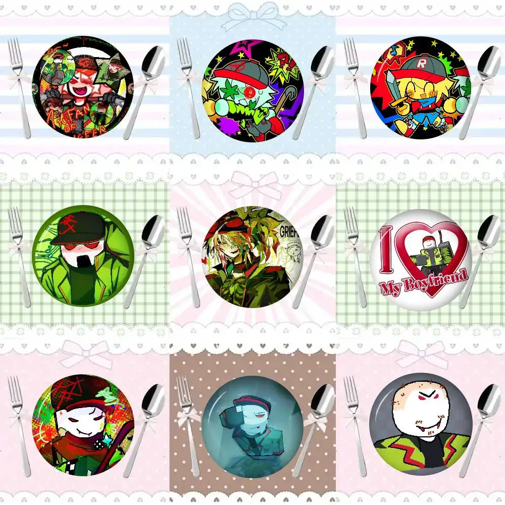 Game B-block FUN Tales Griefer Animals Lustige Broschen Abzeichen Rucksack Kleidung Geschenk Accessoire Image