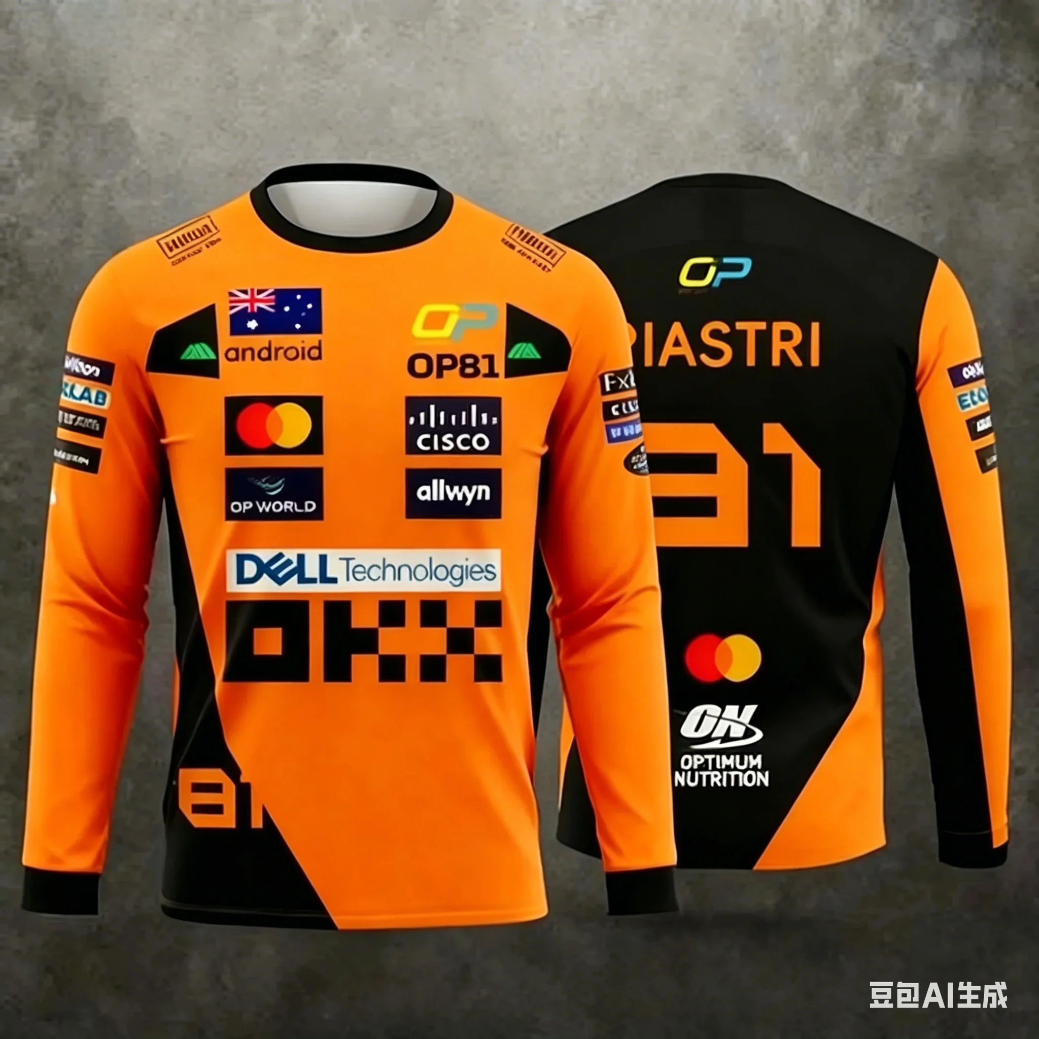 T-shirt à manches longues de style racing | Combinaison de course pour sports extrêmes | Vêtements de sport respirants à manches longues | Vêtements de VTT
