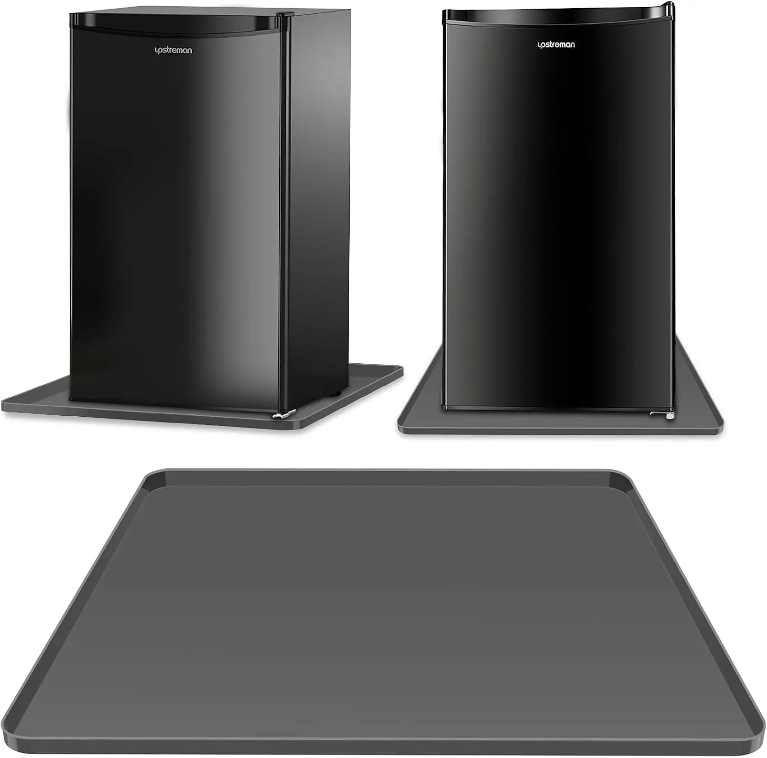 Tapis pour appareils électroménagers, en silicone, avec rebord surélevé, antidérapant, anti-goutte, protection de sol pour petit réfrigérateur, machine à laver