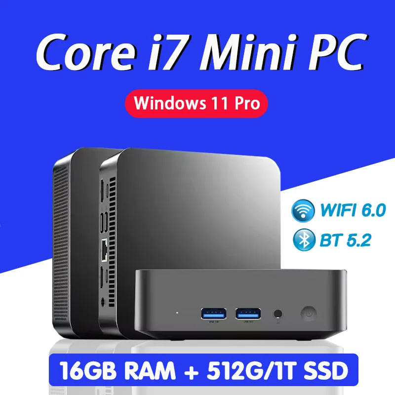 【3-year warranty】2026 New Portable Mini PC Gamer Intel Core I9 10980HK Windows 11 Mini Computer Gaming PC Desktop I9 Mini PC