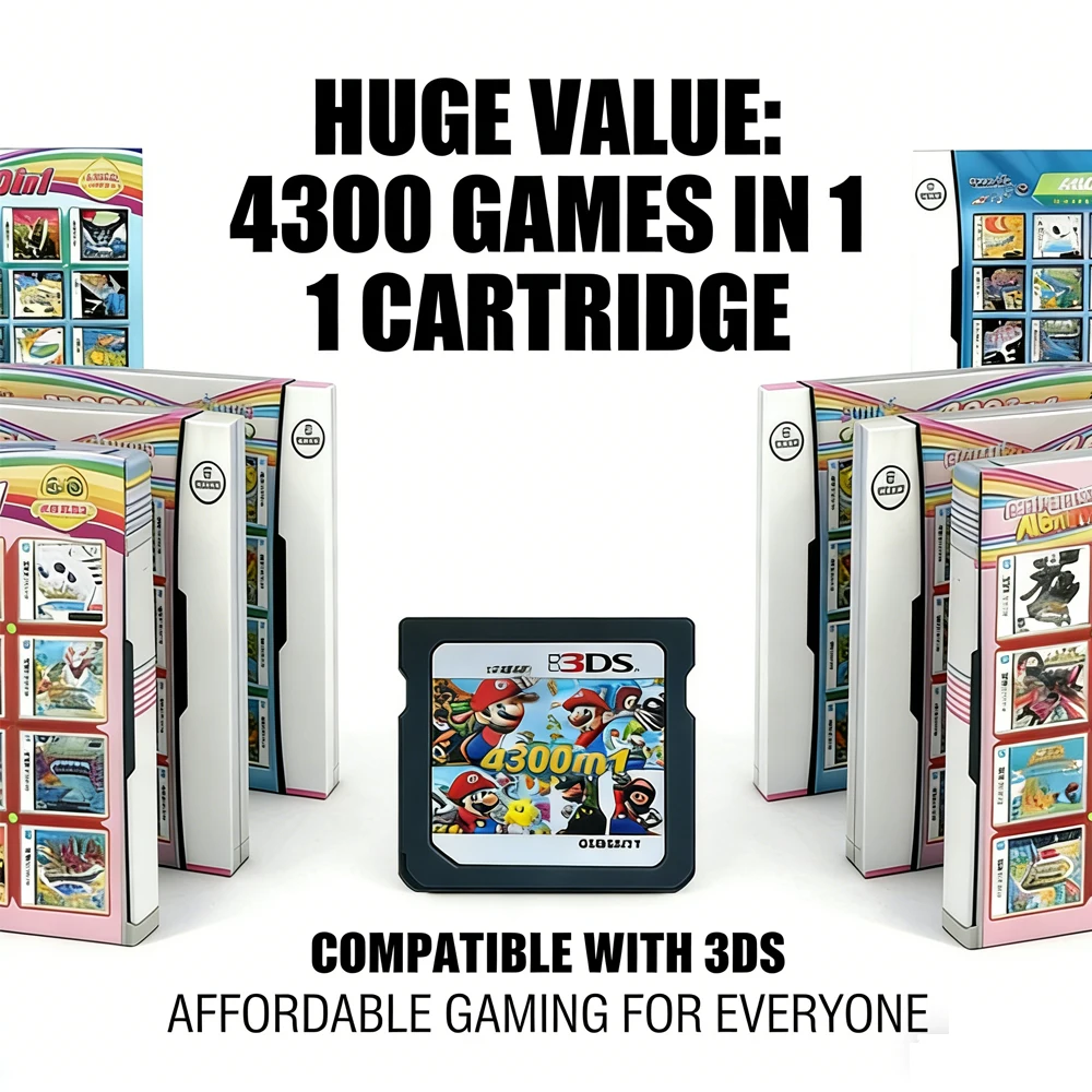 4300in1 23in1 Compilation DS NDS 3DS NDSL Game Cartridge Card Video Game Handheld Player Game Card (R4 card) 208in1/502in1...