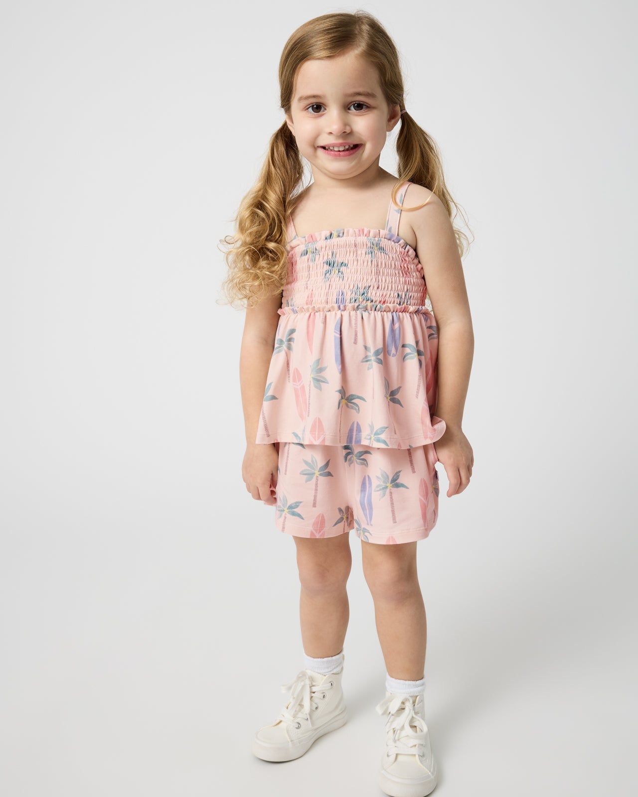 Palm Dunes Smocked Tank & Shorts Set - 8