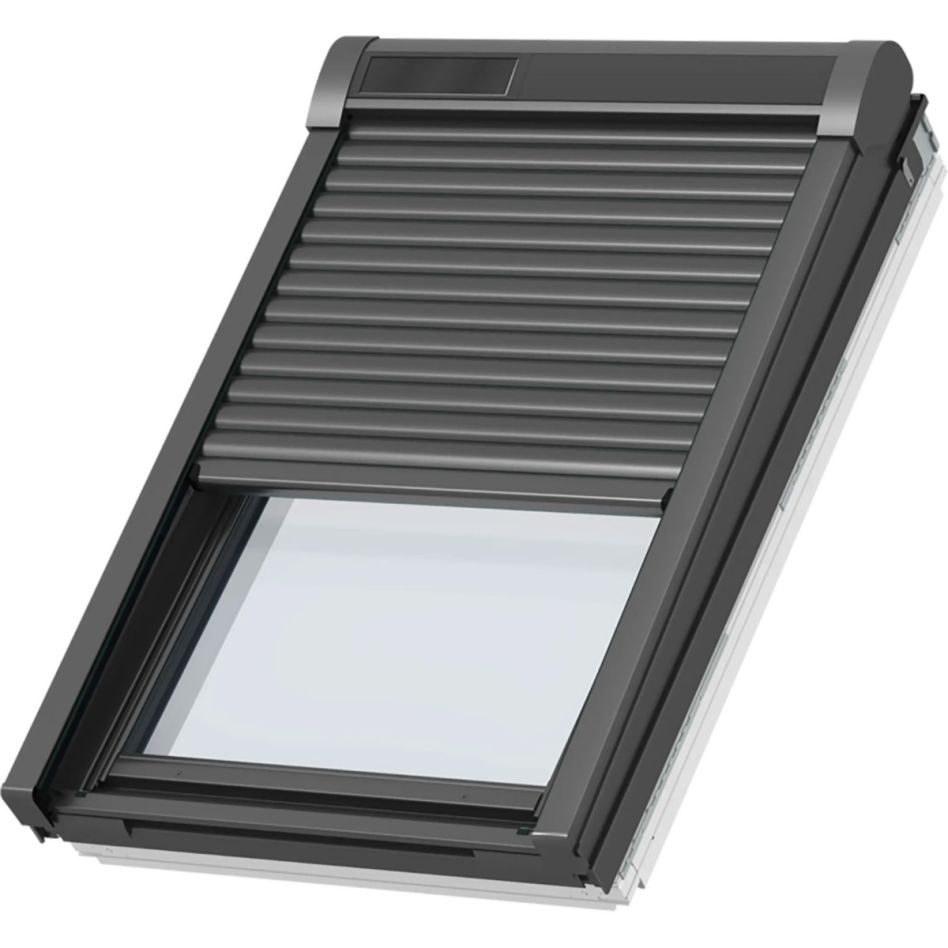 NEU: VELUX Solar-Rollladen SSL 0000K Aluminium Dunkelgrau, 114x140 cm (SK08)