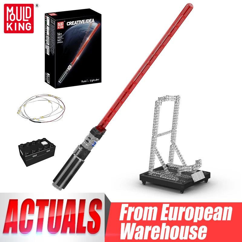 Mould King 10237 Giocattoli Star Movie, Spada Laser da Costruire con Parti LED, Set di Montaggio per Cosplay, Regalo di Natale per Bambini